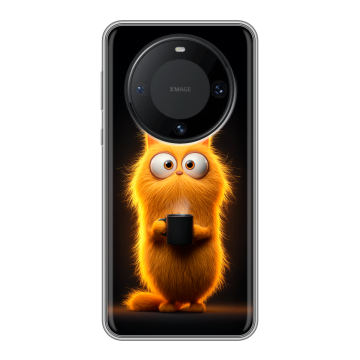 Силиконовый чехол на Huawei Mate 60 Pro с принтом Смешной кот