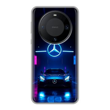 Силиконовый чехол на Huawei Mate 60 Pro с принтом Mercedes Мерседес