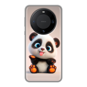 Силиконовый чехол на Huawei Mate 60 Pro с принтом милая панда