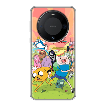 Силиконовый чехол на Huawei Mate 60 Pro с принтом Adventure time Время приключений
