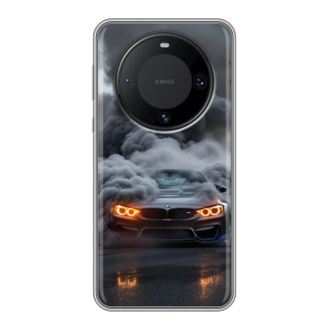 Силиконовый чехол на Huawei Mate 60 Pro с принтом BMW БМВ