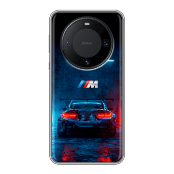 Силиконовый чехол на Huawei Mate 60 Pro с принтом BMW БМВ