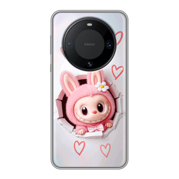 Силиконовый чехол на Huawei Mate 60 Pro с принтом Labubu Лабубу