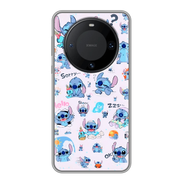 Силиконовый чехол на Huawei Mate 60 Pro с принтом Лило и Стич