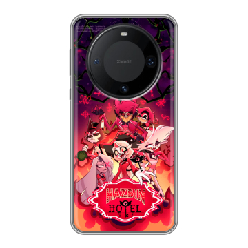 Силиконовый чехол на Huawei Mate 60 Pro с принтом Hazbin Hotel Отель Хазбин