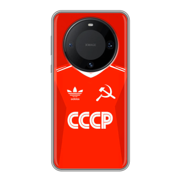 Силиконовый чехол на Huawei Mate 60 Pro с принтом Флаг Герб СССР