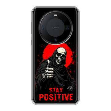 Силиконовый чехол на Huawei Mate 60 Pro с принтом смешной скелет