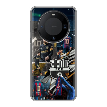 Силиконовый чехол на Huawei Mate 60 Pro с принтом Messi Barcelona Силиконовый чехол на Huawei Mate 60 Pro с принтом Messi Barcelona