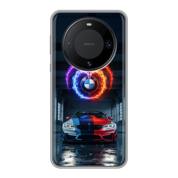 Силиконовый чехол на Huawei Mate 60 Pro с принтом BMW БМВ