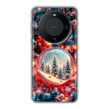 Силиконовый чехол на Huawei Mate 60 Pro с принтом Новый год