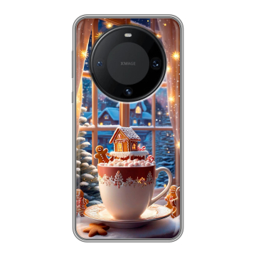 Силиконовый чехол на Huawei Mate 60 Pro с принтом Новый год