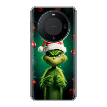 Силиконовый чехол на Huawei Mate 60 Pro с принтом Гринч Новый год Рождество