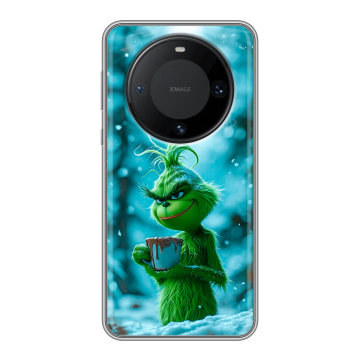 Силиконовый чехол на Huawei Mate 60 Pro с принтом Новый год гринч