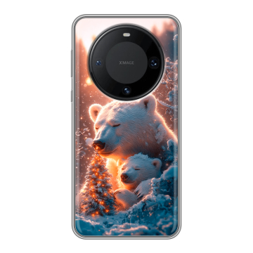 Силиконовый чехол на Huawei Mate 60 Pro с принтом Новый год
