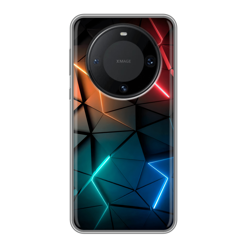 Силиконовый чехол на Huawei Mate 60 Pro с принтом Абстракция неон Силиконовый чехол на Huawei Mate 60 Pro с принтом Абстракция неон
