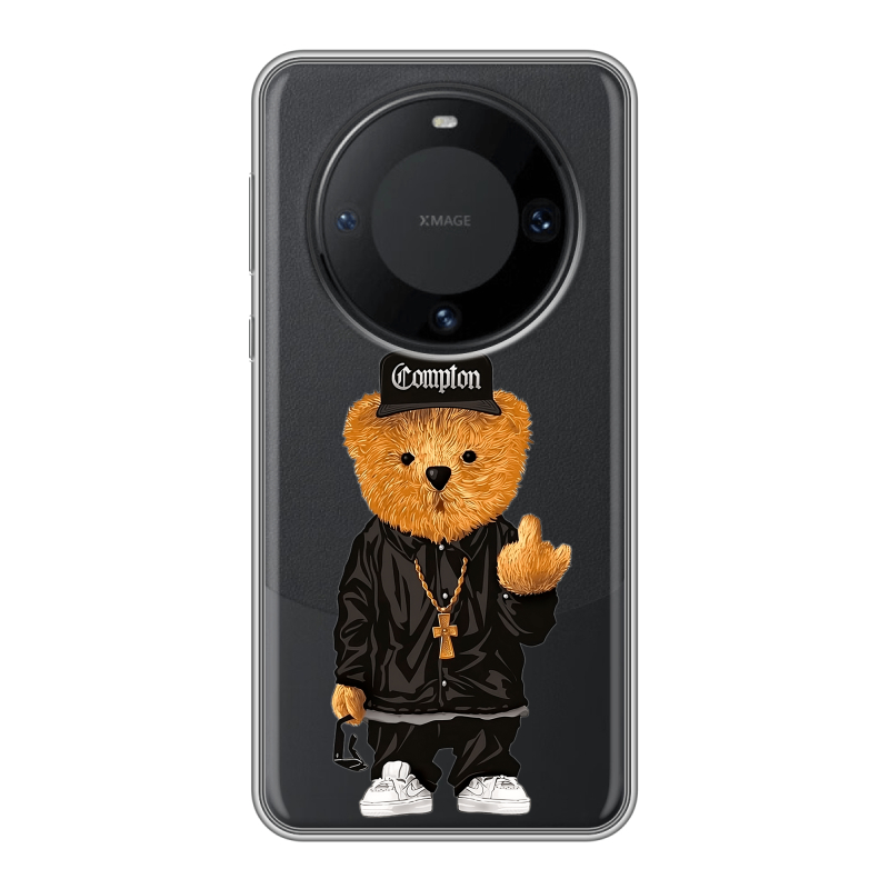 Силиконовый чехол на Huawei Mate 60 Pro с принтом Плюшевый медведь Силиконовый чехол на Huawei Mate 60 Pro с принтом Плюшевый медведь