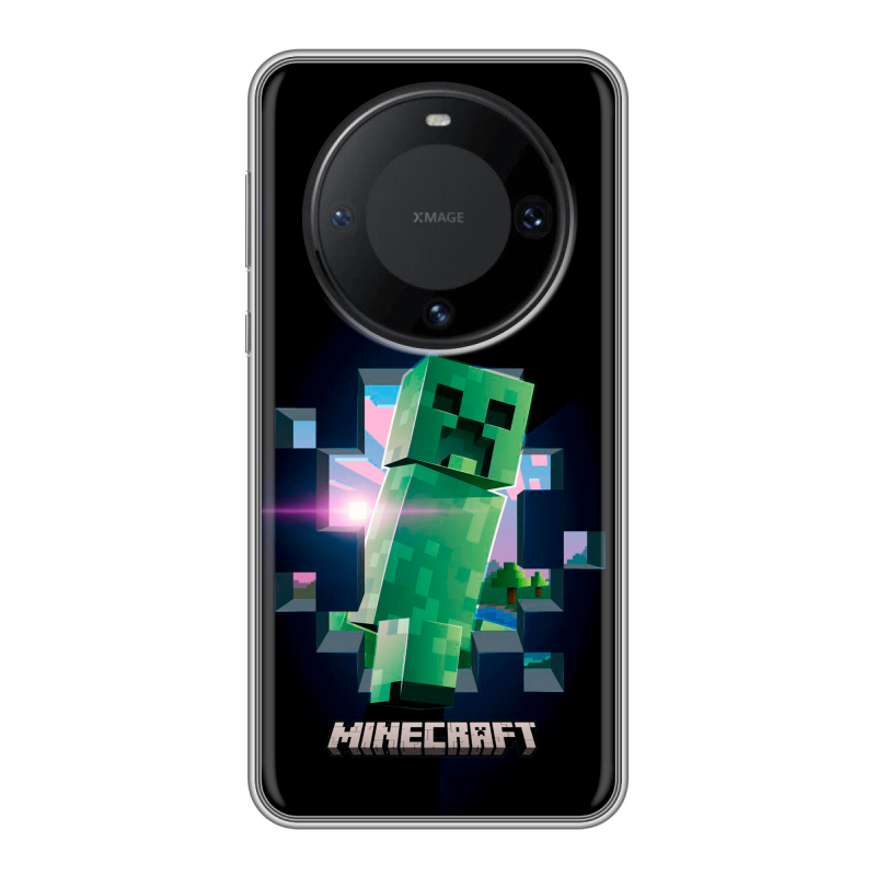 Силиконовый чехол на Huawei Mate 60 Pro с принтом Майнкрафт Minecraft Силиконовый чехол на Huawei Mate 60 Pro с принтом Майнкрафт Minecraft