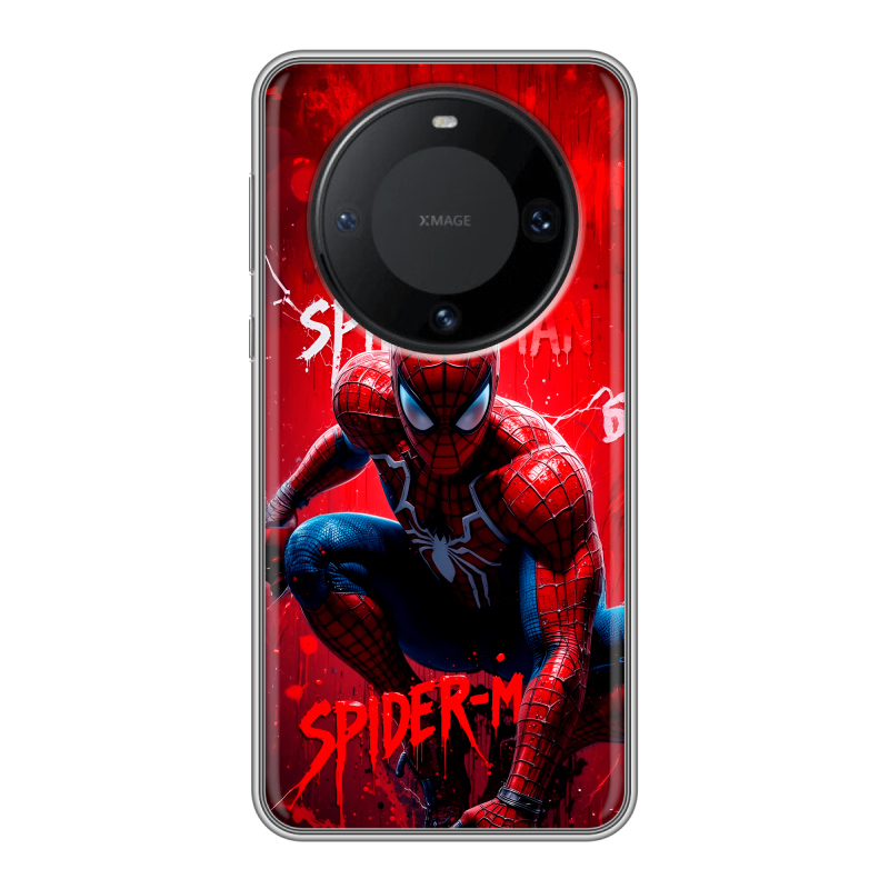 Силиконовый чехол на Huawei Mate 60 Pro с принтом Spiderman Человек паук Силиконовый чехол на Huawei Mate 60 Pro с принтом Spiderman Человек паук