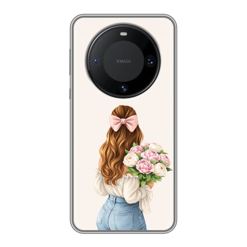 Силиконовый чехол на Huawei Mate 60 Pro с принтом женский Силиконовый чехол на Huawei Mate 60 Pro с принтом женский
