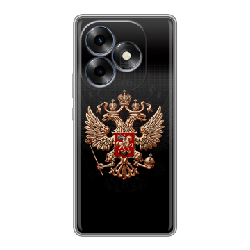 Силиконовый чехол на Itel S23 Plus с принтом Герб России