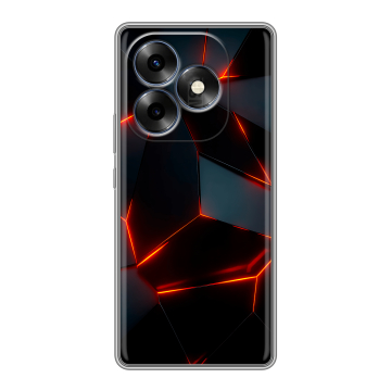 Силиконовый чехол на Itel S23 Plus с принтом Яркие абстракции