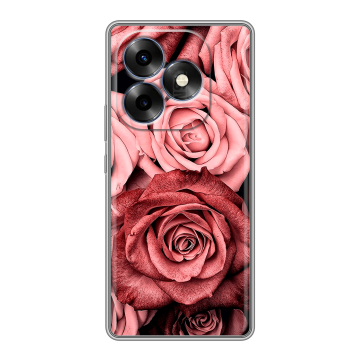 Силиконовый чехол на Itel S23 Plus с принтом Цветы розы