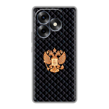 Силиконовый чехол на Itel S23 Plus с принтом Герб России принт
