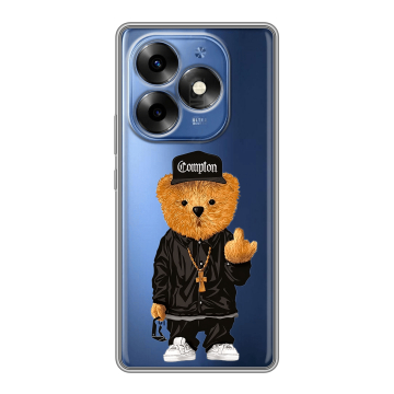 Силиконовый чехол на Itel S23 Plus с принтом Мишка