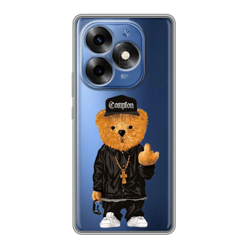 Силиконовый чехол на Itel S23 Plus с принтом Плюшевый медведь