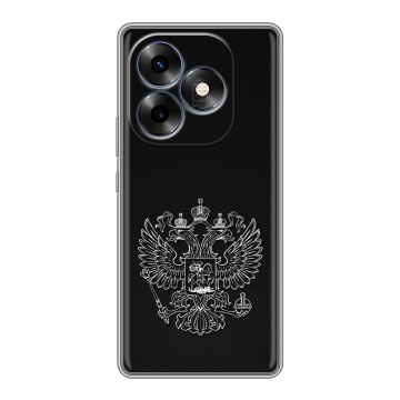 Силиконовый чехол на Itel S23 Plus с принтом Герб России Силиконовый чехол на Itel S23 Plus с принтом Герб России