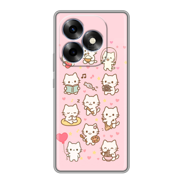 Силиконовый чехол на Itel S23 Plus с принтом Hello Kitty Хелоу Кити
