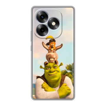 Силиконовый чехол на Itel S23 Plus с принтом Шрек Shrek Силиконовый чехол на Itel S23 Plus с принтом Шрек Shrek