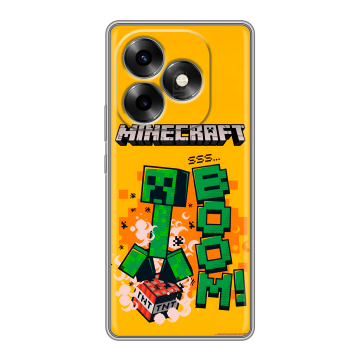 Силиконовый чехол на Itel S23 Plus с принтом Майнкрафт Minecraft