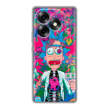 Силиконовый чехол на Itel S23 Plus с принтом Рик и Морти Rick Morty