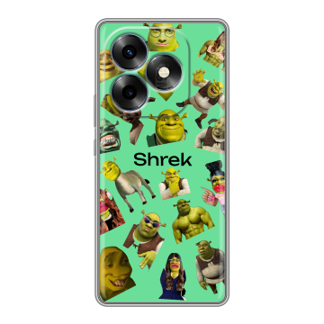 Силиконовый чехол на Itel S23 Plus с принтом Шрек Shrek Силиконовый чехол на Itel S23 Plus с принтом Шрек Shrek