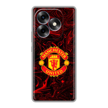 Силиконовый чехол на Itel S23 Plus с принтом Manchester United Силиконовый чехол на Itel S23 Plus с принтом Manchester United