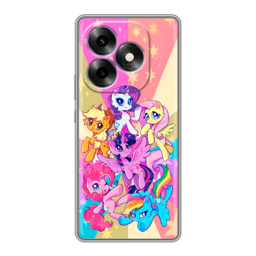 Силиконовый чехол на Itel S23 Plus с принтом My little pony Дружба чудо