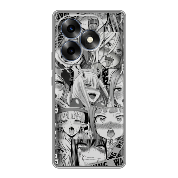 Силиконовый чехол на Itel S23 Plus с принтом Ahegao Ахегао Аниме Силиконовый чехол на Itel S23 Plus с принтом Ahegao Ахегао Аниме