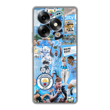 Силиконовый чехол на Itel S23 Plus с принтом Man City Манчестер Сити Силиконовый чехол на Itel S23 Plus с принтом Man City Манчестер Сити