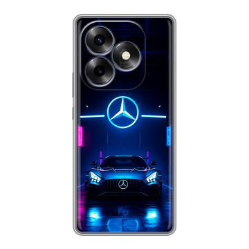 Силиконовый чехол на Itel S23 Plus с принтом Mercedes Мерседес