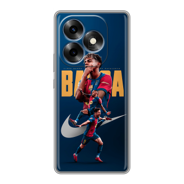 Силиконовый чехол на Itel S23 Plus с принтом Барселона Barca Yamal 
