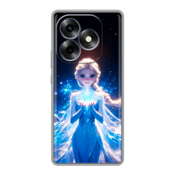 Силиконовый чехол на Itel S23 Plus с принтом Холодное сердце Frozen