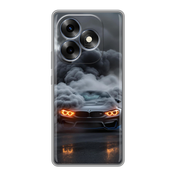 Силиконовый чехол на Itel S23 Plus с принтом BMW БМВ Силиконовый чехол на Itel S23 Plus с принтом BMW БМВ