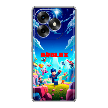 Силиконовый чехол на Itel S23 Plus с принтом Roblox Роблокс