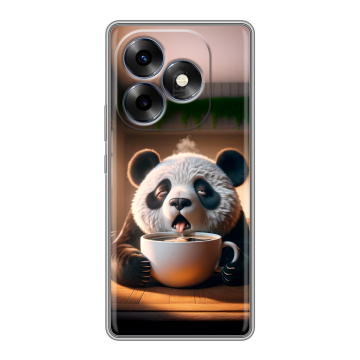 Силиконовый чехол на Itel S23 Plus с принтом смешная панда