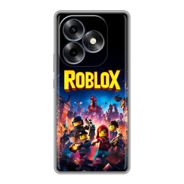 Силиконовый чехол на Itel S23 Plus с принтом Roblox Роблокс