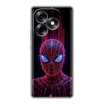 Силиконовый чехол на Itel S23 Plus с принтом Spiderman Человек паук