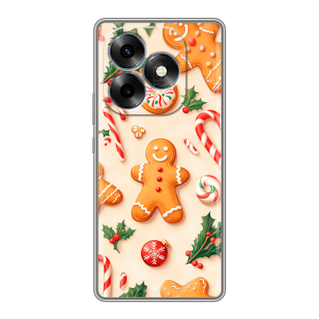 Силиконовый чехол на Itel S23 Plus с принтом Новый год Силиконовый чехол на Itel S23 Plus с принтом Новый год