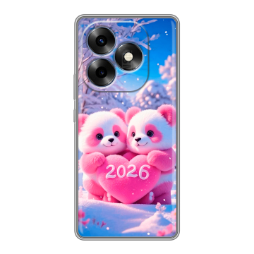 Силиконовый чехол на Itel S23 Plus с принтом Новый год Силиконовый чехол на Itel S23 Plus с принтом Новый год