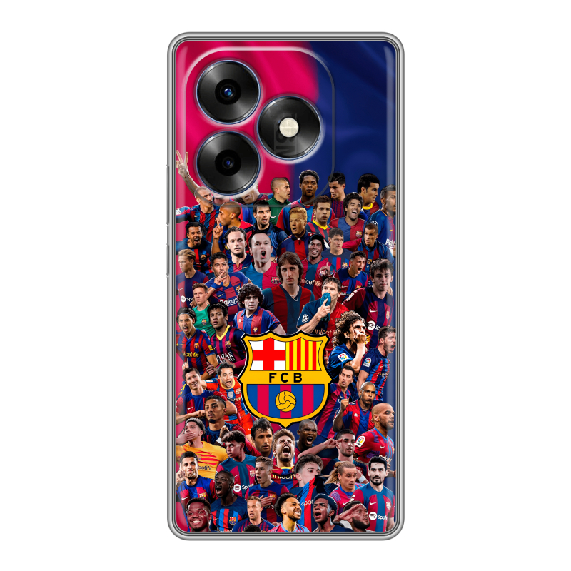 Силиконовый чехол на Itel S23 Plus с принтом Барселона Barcelona Силиконовый чехол на Itel S23 Plus с принтом Барселона Barcelona